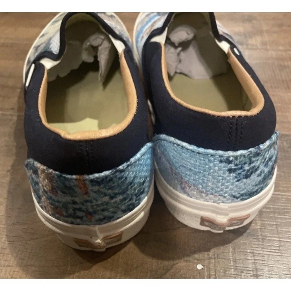 Vans Slip On Shoes Cali Tapestry Forest Bears Skate Sneakers Men's Size 8 - Picture 2 of 8